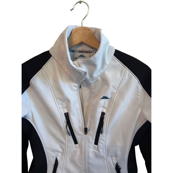 Denali White & Black Fleece-Lined Full Zip Jacket Women's Size S - Picture 2 of 6